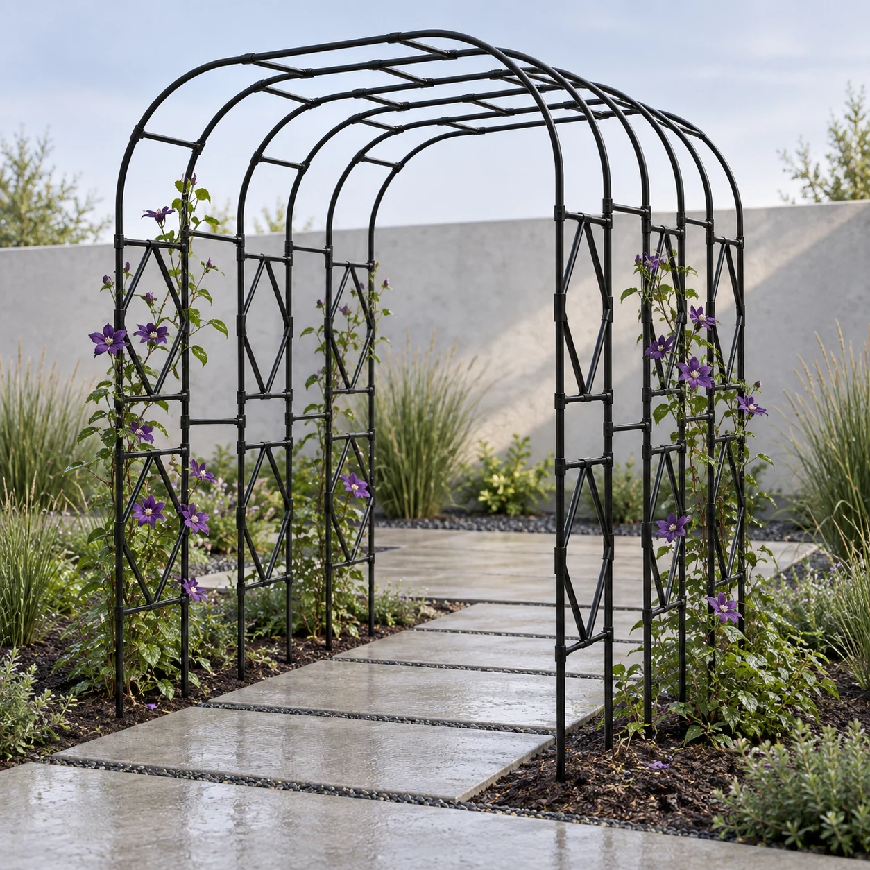 Diamond Garden Arch in a garden setting