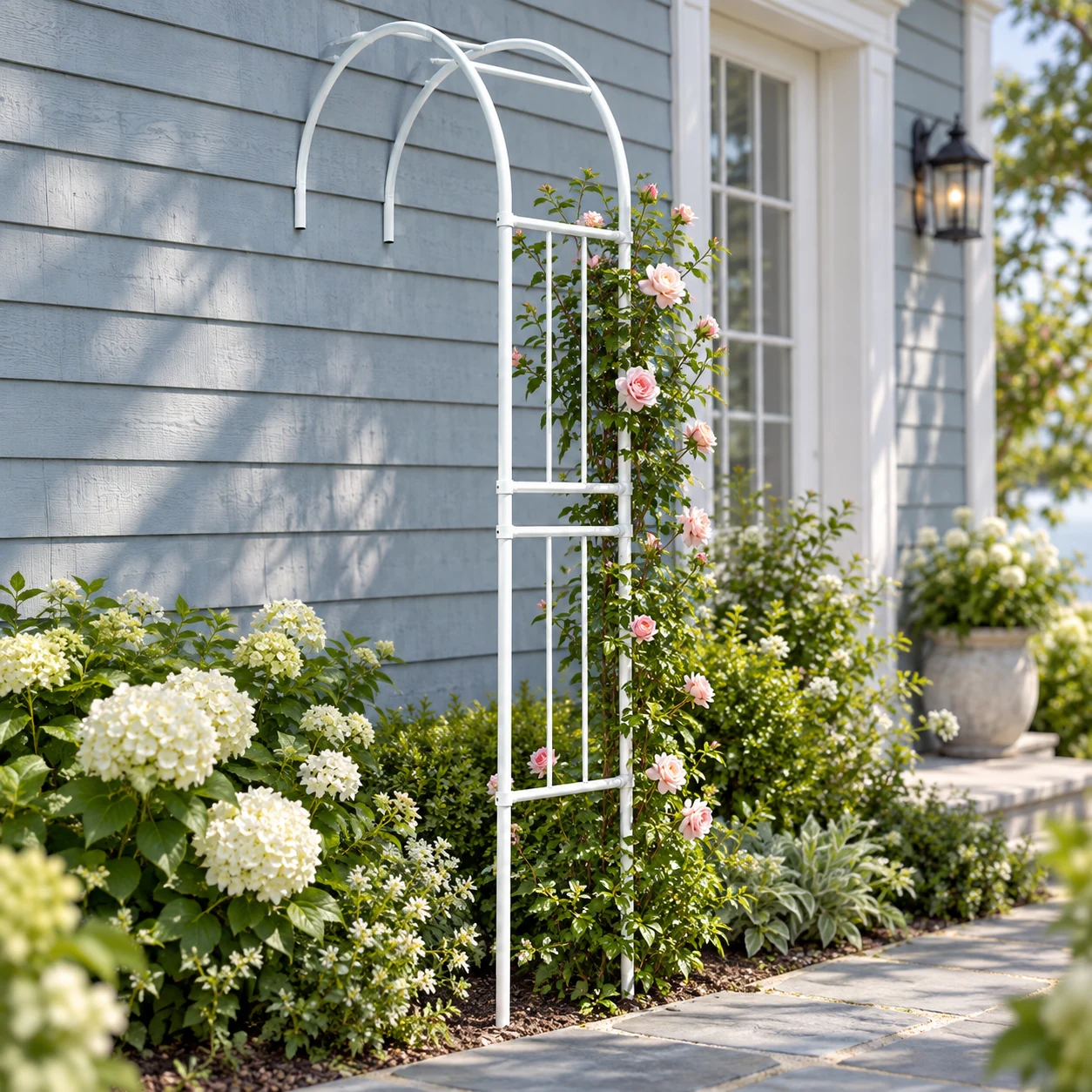 15.75 in Half-side Arch (Type A) in a garden setting