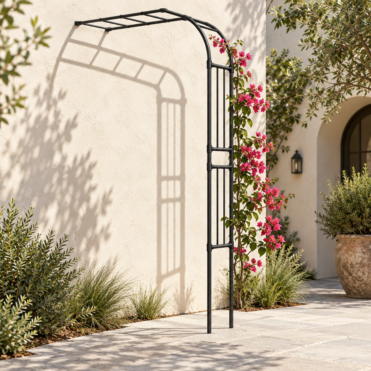 15.75 in Half-side Arch (Type B) in a garden setting