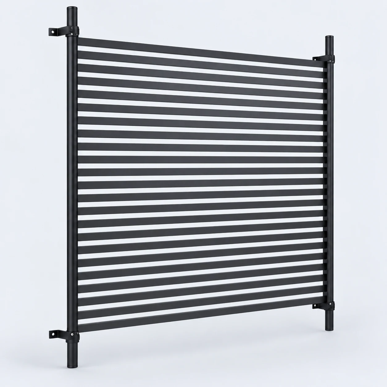 Wall-mounted fence