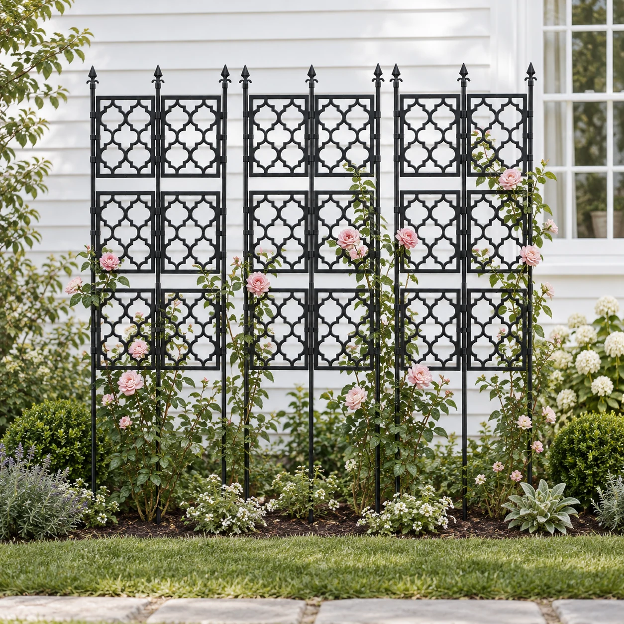 Roses Fence in a garden setting