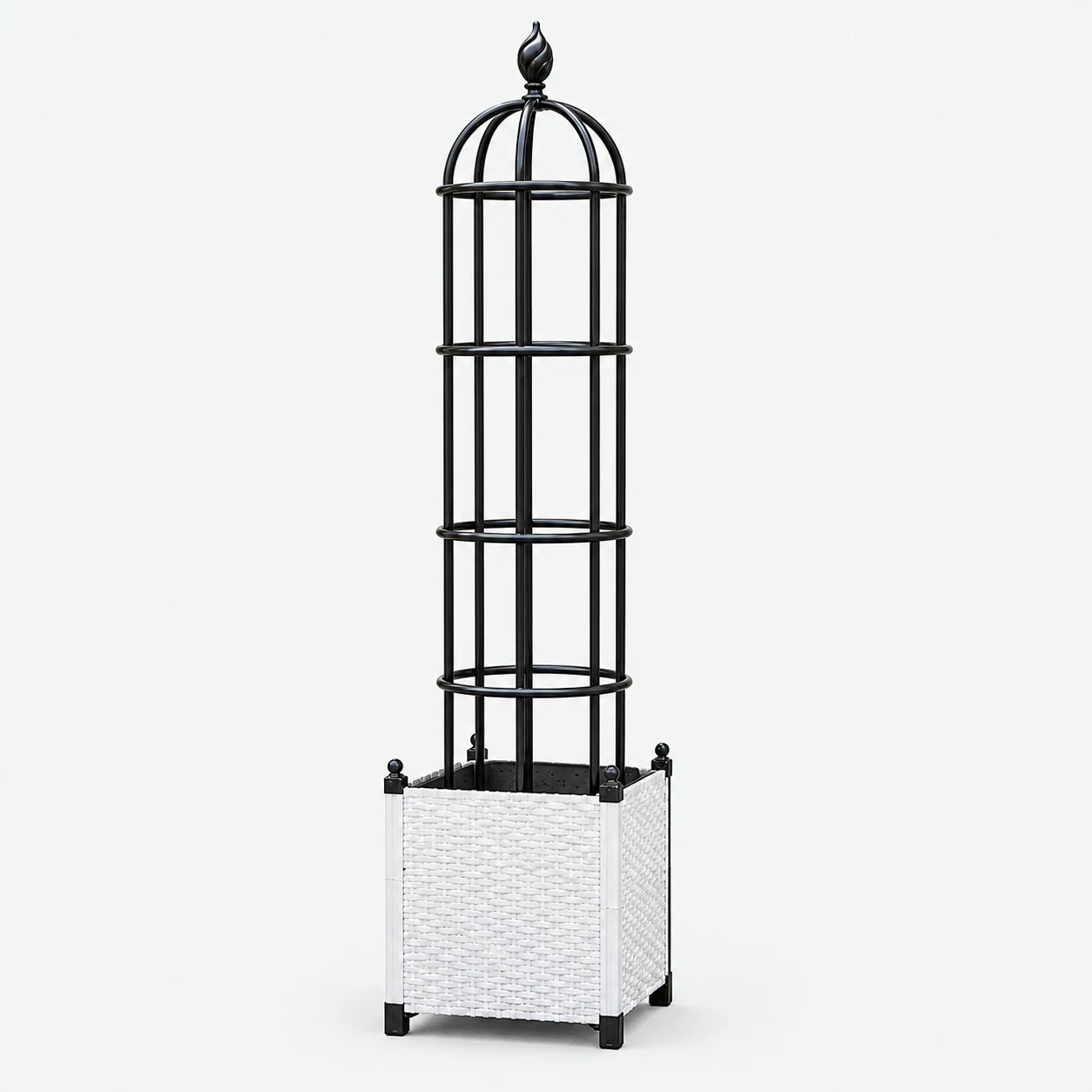 Planting box and flower stand set