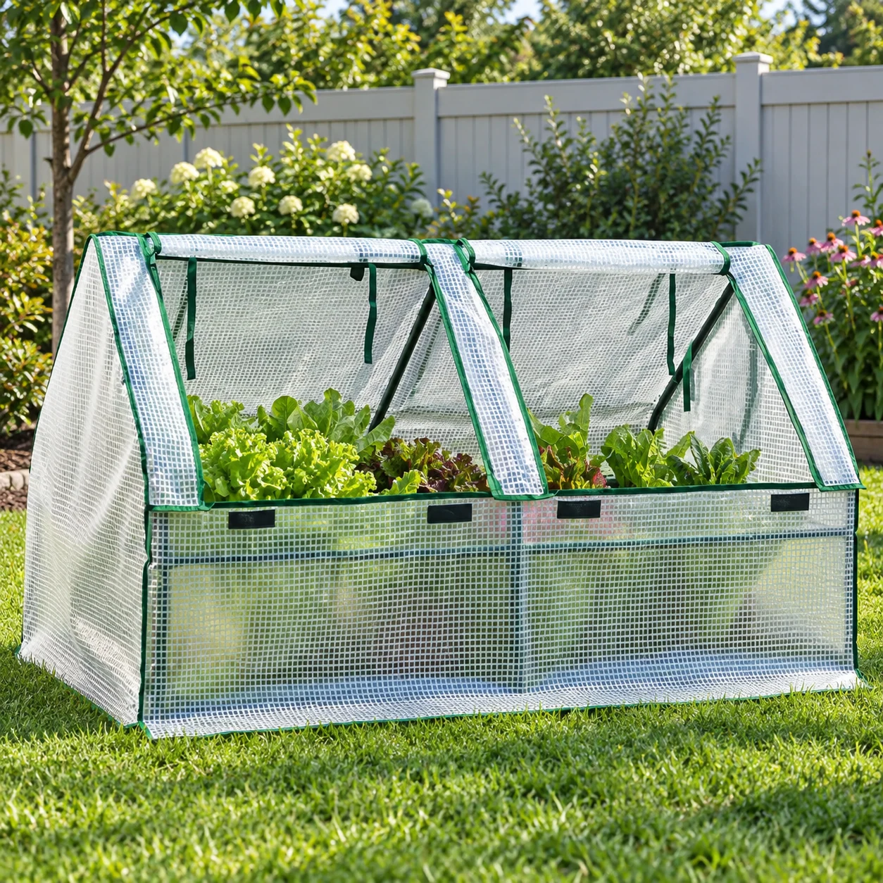 Vegetable Garden Insulation Shed in a garden setting