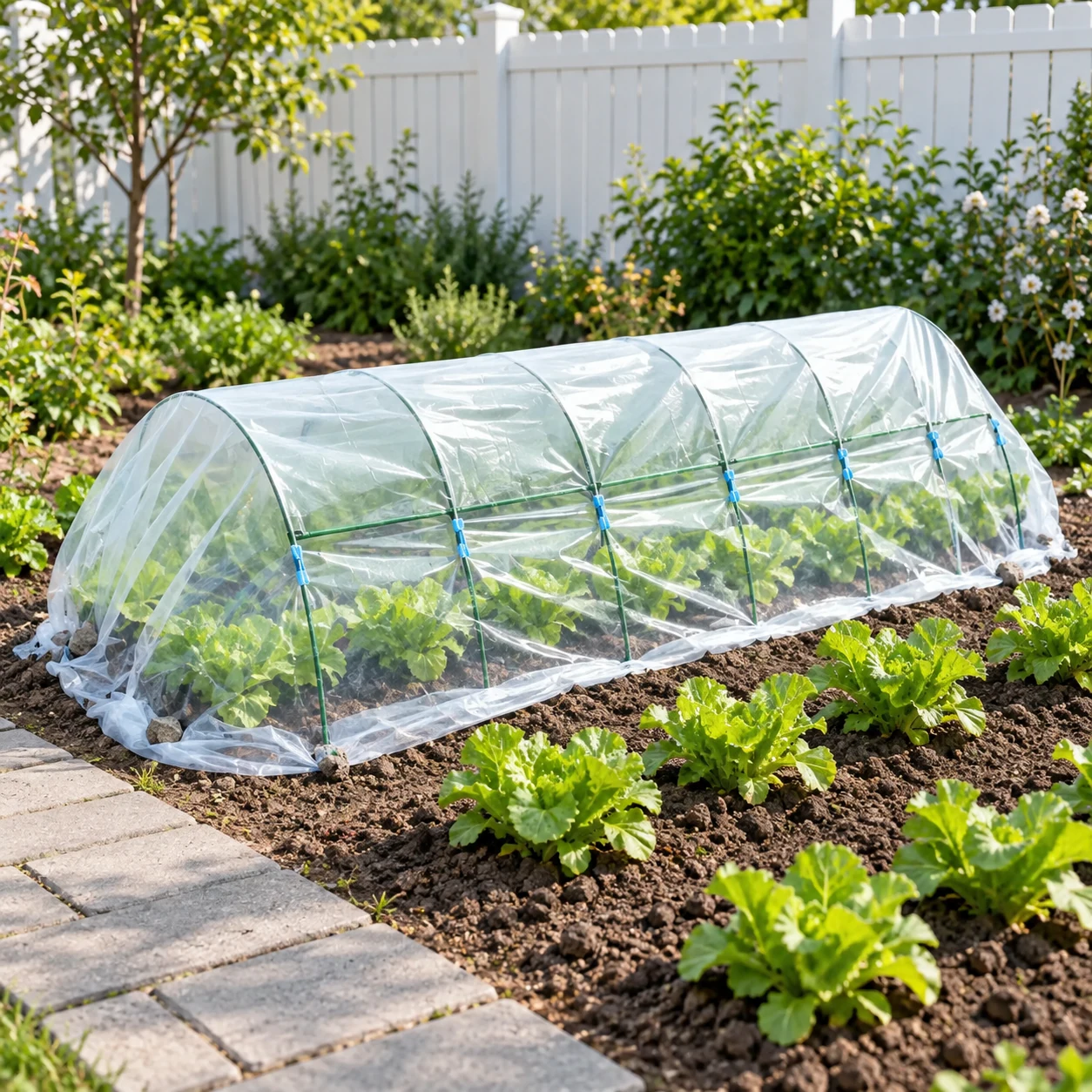 Vegetable Insulation Shed in a garden setting
