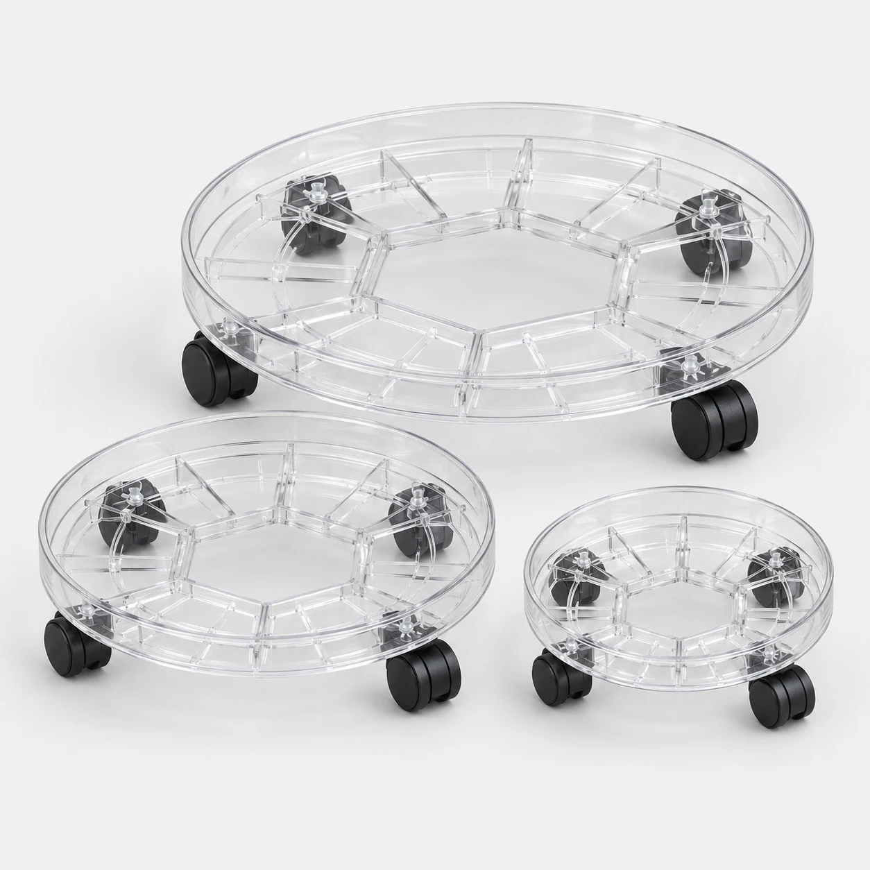 Reinforced Clear Plant Caddy