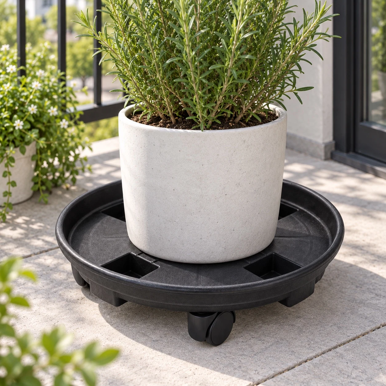 K-Series Plant Caddy in a garden setting